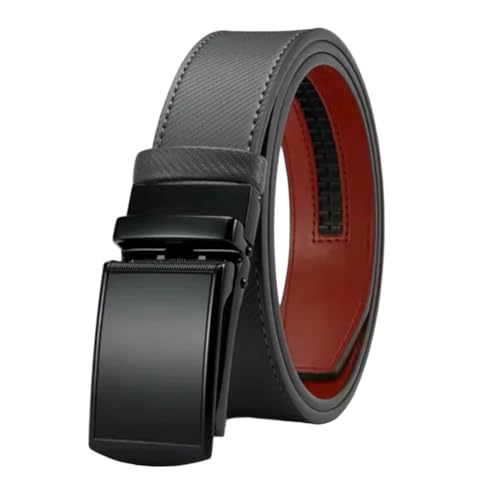 Men's Belt Leather Belt Of Metal Automatic Buckle Designer Waist Belt 3.5Cm Dark Gray9 115CM