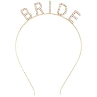 Bride to be Haarreifen, Bride Haarreif, Eleganter Braut Stirnband, Braut Strass Haarschmuck für Geburtstag Junggesellinnenabschiede Hochzeit (Gold)
