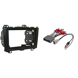 Scosche HA1559B Compatible with 2007-11 Honda CRV ISO Double DIN & DIN+Pocket Dash Kit Black & Compatible with Select…
