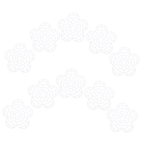 LALAFINA Flower Craft Accessories 10pcs Plastic Mesh Sheets 6.7cm Diameter Cross Stitch Canvas DIY Knitted Crochet Supplies