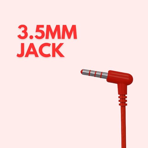 Image of LouudPro Wired in-Ear Earphones with HD Mic, Red