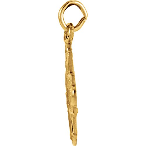 Banvari 12.00X12.00 Mm 4-Way Cross Medal In 14K Yellow Gold #TOP1