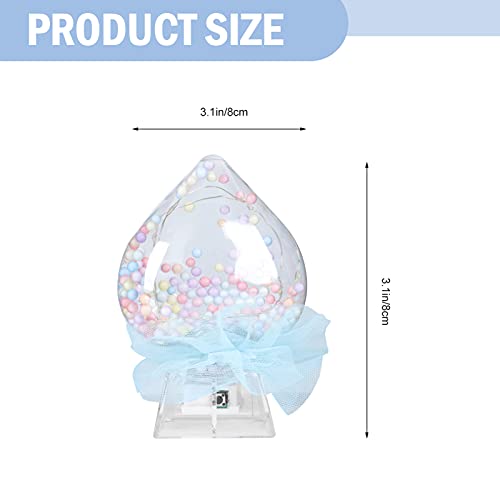 ibasenice 6PCS Bola de Cristal Bola de Cristal Em Forma de Coração A Luz Da Noite LEVOU Natal Luz de