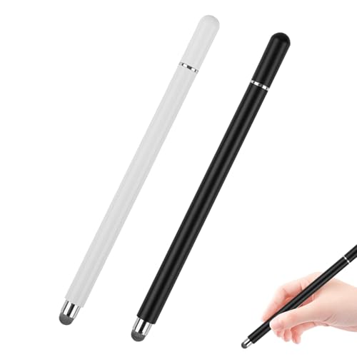 Stylet Tablette Magnétique 2-en-1, Stylo Tablette Tactile avec Embout en Fibre et Disque, Stylet Téléphone Portable, Compatible avec...