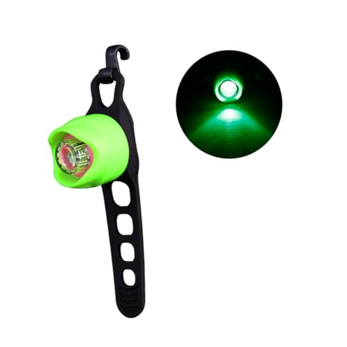 BESPORTBLE Gemstone Taillight Bike Warning Light with Flicker Modes for Night Riding Green Shell with for Enhanced Safety