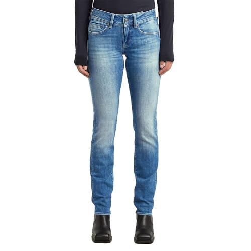 G STAR Midge Slim Straight Jeans, Jeans para Mujer, Multicolor (Antique Faded Lake D26424 D441 H441), 27W / 32L