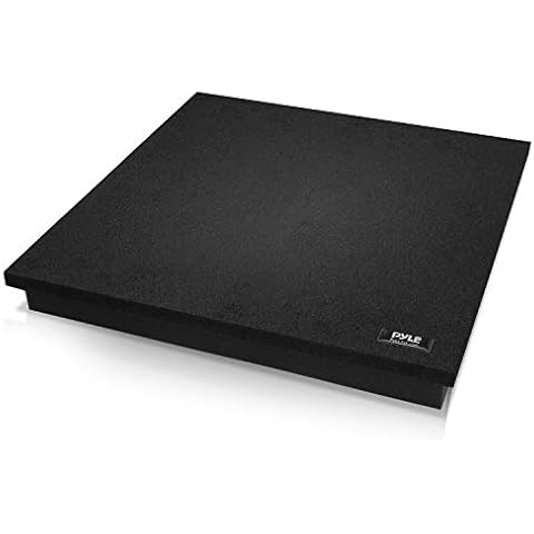 PYLE PSI15 Acoustic Sound Proofing Deadening Vibration Isolation Speaker Base, Charcoal Gray, 15.0" x 15.0" -inches Cover
