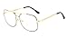 Elite Classic Square Luxury Aviator Readers Reading Glasses (Black & Gold Frame, 2.75)