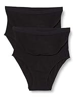 Mamalicious Women/'s MLHEAL ORG.Baumwolle Panties 2PACK O.A.NOOS Underwear, Black/Pack: Black, S-M