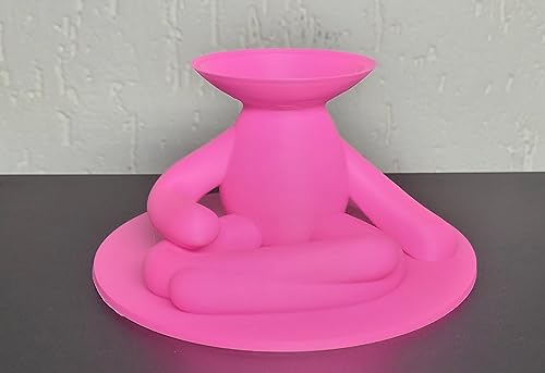 BEST ART 3D Suporte Rosa para Echo Dot 4/5 Alexa Robo Sentado 3D Impresso