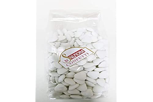 Dragées de Sulmona - Blanc Dragées - Avec chocolat, mini coeur - 500 gr