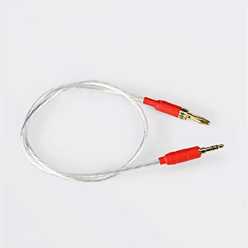 Lysee Plug & Connectors - 0.5m Cable For HiFi Audio GND Grounding Box Tuning Box Power Purifier Electronic Black Hole - (Color: 3.5mm plug cable, Bundle: 17AWG pure silver)