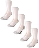 IZOD Men's Athletic Socks - Sportflex Cushioned Crew Socks (5 Pack), Size Shoe Size: 6-12.5, White