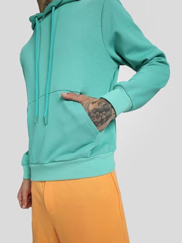 Image of Veirdo 280 GSM Cotton Fleece | Hooded Neck Full Sleeve | Regular Fit Sweatshirt | Solid Hoodie for Men | Sizes: S to 3XL