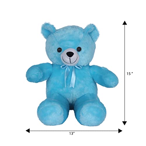 Image of Ultra 15 Inch Teddy Bear Fully Stuffed Soft Plush Toy for Kids in Sky Blue| Animal Toy Birthday | Anniversary | Christmas | Diwali
