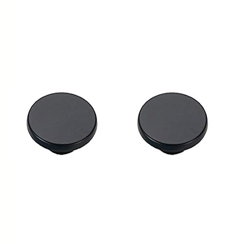 ANSIEDIO 2 Pieces Matt Black Round Drawer Knobs for Dressers Cabinets Desks Cupboards Zinc Alloy Furniture Door Pull Handles