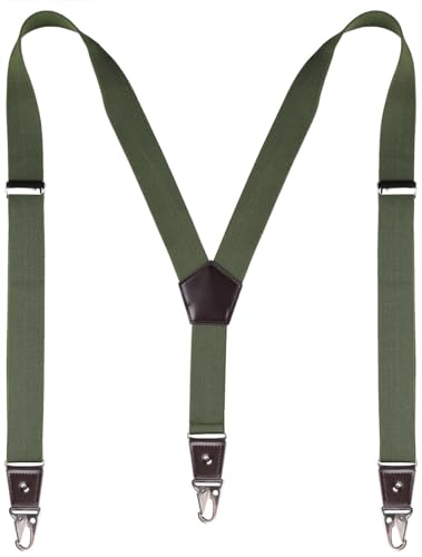 Image of Suspenders for Men with Snap Hooks Adjustable 1.4 inch Wide