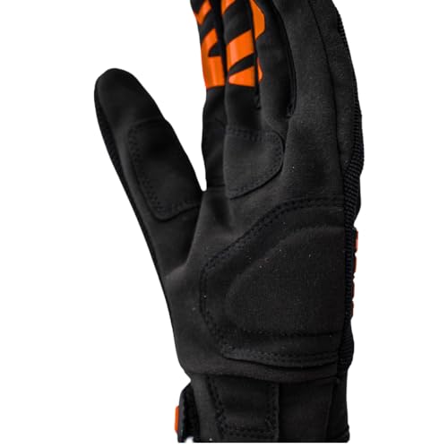 Image of Raida Avantur 2.0 Motorcycle Gloves | Vegan Friendly | Enhanced Knuckle Protection | Touchscreen Compatible | Lightweight & Comfortable | Ideal for Daily Commute & Weekend Rides (Orange, M)