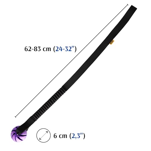 Dingo Spielzeug mit Bäll # 6 cm Griff Bungee 65 cm Hundespielzeug Spielen mit Hund Training Apporte 15675