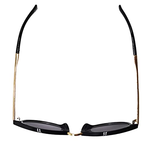 Foster Grant Women's JS 18 01 Round Black and Gold Frame Sunglasses with Gradient Lenses3