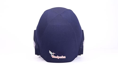 Image of Woodpecker Pro (Single Wire) Cricket Helmet with Carbon Steel Grill | Navy Blue | Comfortable, Fabric Covered Helmet with Cloth (Size-S)