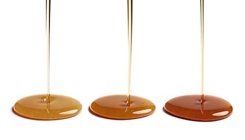 Escuminac Maple Syrup, Trio – Amber, Medium, and Dark Harvests, Certified Organic, Single Origin from Canada – 3 x 200 ml Glass Bottles