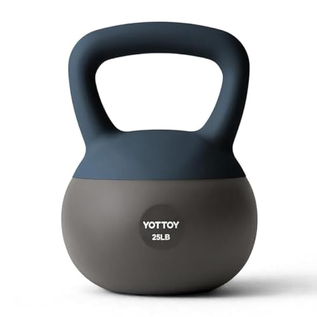 YOTTOY Soft Kettlebell, Set for Strength Training Kettlebells & Home Workouts, Soft-Sided Cushioned Base, Wide-Handle - Ideal for Men, Women, & Beginners