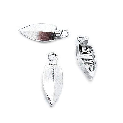 30 Pieces Antique Silver Plated Jewelry Charms GY03687 Speedboat Yacht