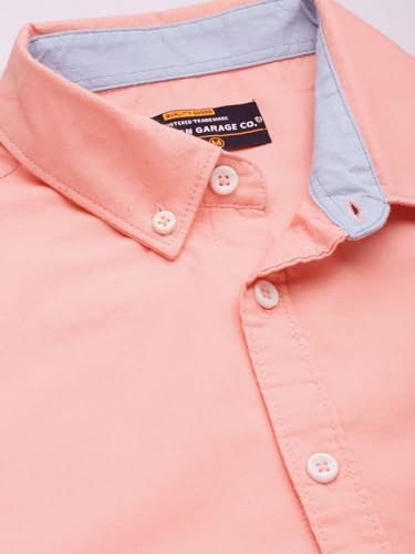 Image of The Indian Garage Co Men Slim Fit Placement Embroidered Full Sleeves Cutaway Collar Casual Shirt