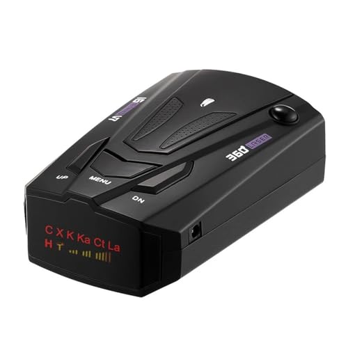 Detector De Velocidad De Radar De Coche De 360° 12V 800M Monitoreo De Larga Distancia Conmutación De Modos De Ciudad/Carretera(Black)