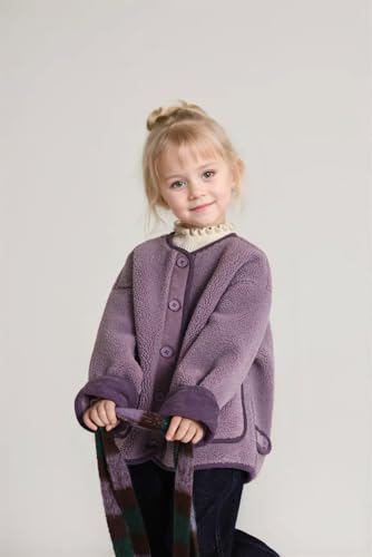 Girls Full Zip Fleece Jacket Sherpa Outwear Coat Fall Winter2