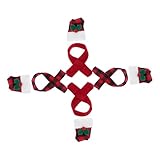 ABOOFAN 4 Juegos Mini Sombreros Papá Noel y Bufandas Cuadros Rojos y Negros Accesorios Versátiles para Fiesta y Centros de Mesa Material Resistente Ambiente Navideño Hogar y Eventos