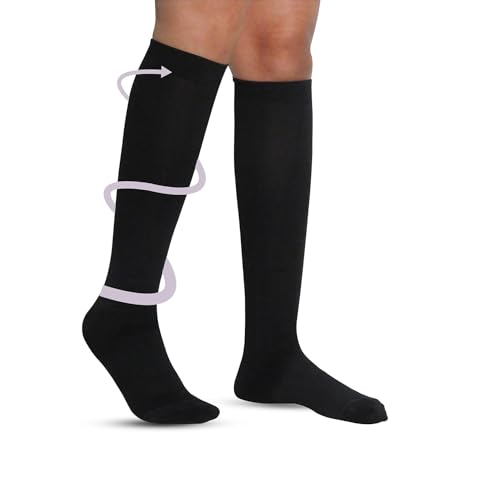 Image of Medical Grade Travel Flight Socks | Graduated Compression 18-21 mmHg at Ankle | Relieves Tired and Aching Legs, Pain and Swellings (Medium)