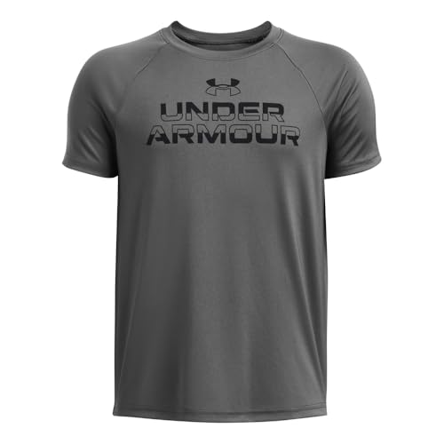 Under Armour Boys' Tech Split Wordmark Short Sleeve T Shirt