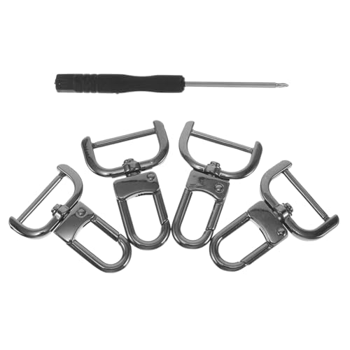 HOODANCOS 4 Piezas Accesorios para hebillas de bolso correa de bolso hebillas metálicas accesorios de DIY hebillas de reemplazo general cierres de langosta giratorios Aleación de zinc Black
