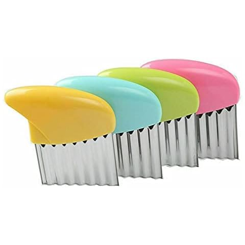 Potato Chipper Stainless Steel Crinkle Slicer Wavy Blade Chips Cutter Kitchen Cooking Tool Cover
