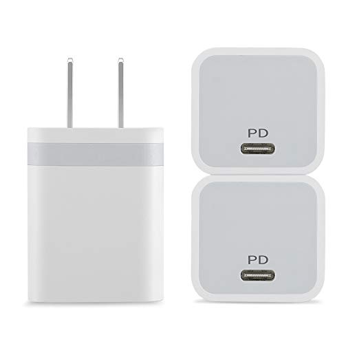 USB C Charger, IVELLTARE 20W USB-C Power Adapter Wall Plug PD Fast Charger Block for iPhone 12/12 Pro/12 Mini/12 Pro Max/11/XS/XR/X/8/Plus, iPad Pro/Air/Mini, Galaxy 10/9/8, Pixel 4/3A (3-Pack)