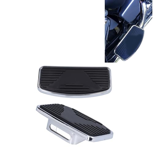 Aramox estribos traseros para motocicleta, reposapiés para ATV, estriberas traseras para pasajero, para plataforma de motocicleta, kit de pedales, acero de metal pesado + ajuste de goma para VTX1300 V