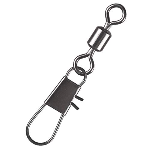 Anneaux pivotants de pêche anti-vrillage en acier et cuivre 100PCS