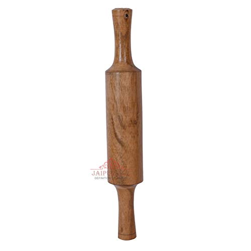 Jaipur Ace Indian Marble Roti Maker/White Rolling Pin Board 10 Inch Diameter (Stone) (Green Roti Maker with Belan)