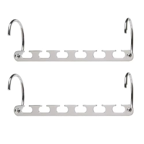 AEIOPRS 2 pcs Appendiabiti salvaspazio in metallo Appendiabiti multifunzionali per appendere vestiti gonne e sciarpe