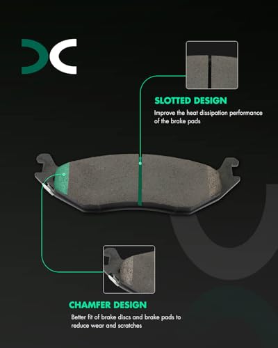 Image of SCITOO D898-7775 Disc Brake Pads Sets Rear Ceramic Brake Pads w /Hardware | For Dodge For Durango 2004-2006,For Ram 1500 2002-2006