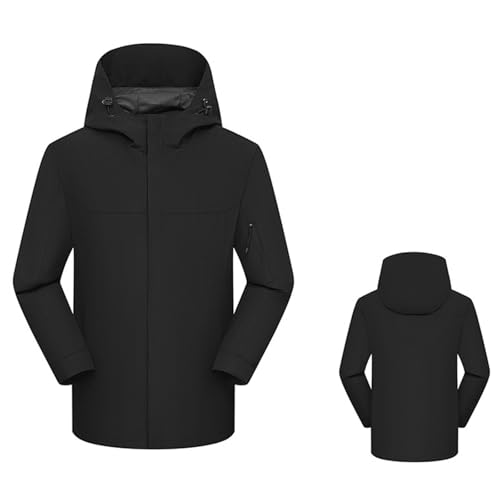 Rain Jacket Women Lightweight Plus Size Waterproof Rain Coats Drawstring Hooded Long Raincoat Outdoor Windbreaker4