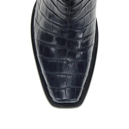 Image of Vaccari Men's Travis Genuine American Alligator Belly Leather Western Cowboy Boots