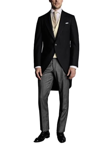 3 Pieces Men Morning Suit Wedding Tuxedo Slim Groomwear Blazer Vest Pants Sets Tailored Bridegroom Party Dinner Suit