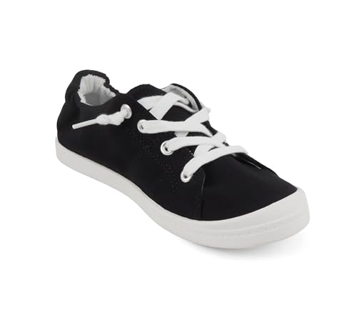 Image of Soda Flat Women Shoes Linen Canvas Slip On Sneakers Lace Up Style Loafers Zig-S
