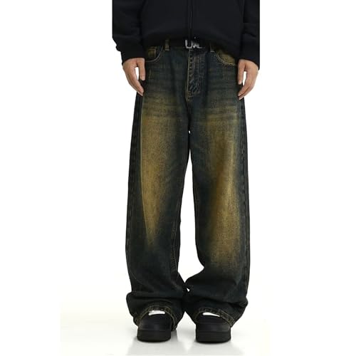 Baggy Wide Leg Jeans Pants Men Loose Fit Denim Hip Hop Streetwear Retro Casual Trousers for Men2