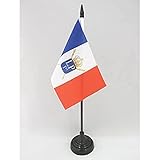 SOCLE FOURNI : Proposé avec un socle en plastique noir détachable, la décoration de table se pose simplement sur la surface plane de votre choix. Ce drapeau de bureau de Louis-Philippe I de France 1830–1848 est donc prêt à l'emploi.