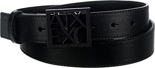 Armani Exchange Damen Black Susi Medium Belt, Schwarz, 85
