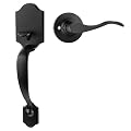 Goldenwarm Black Front Door Handle, Door Handle Exterior, Single Cylinder Front Door Handle Only, Matte Black Front Door Handle No Lock